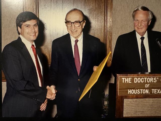 Dr. Laga, Dr. DeBakey, and Dr. Beall