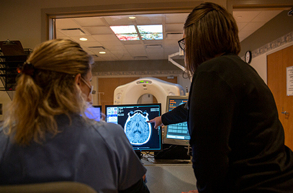 Reviewing a CT Brain Scan