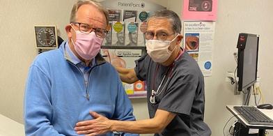 Gastroenterology services doctor and patient